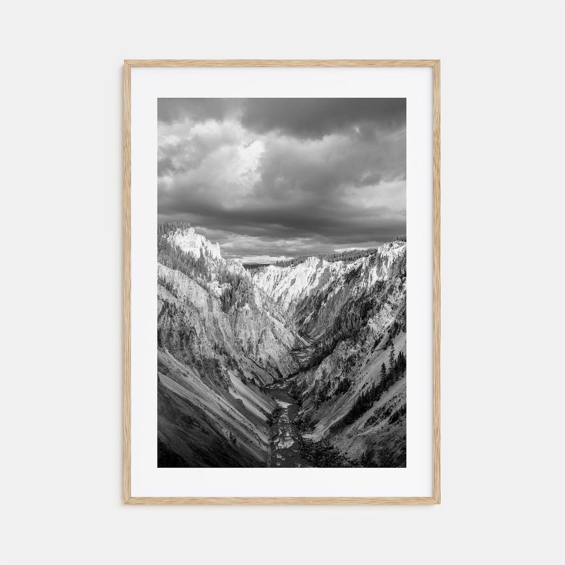 Yellowstone Grand Canyon Dramatic Storm Clouds Fine Art Photo Poster
