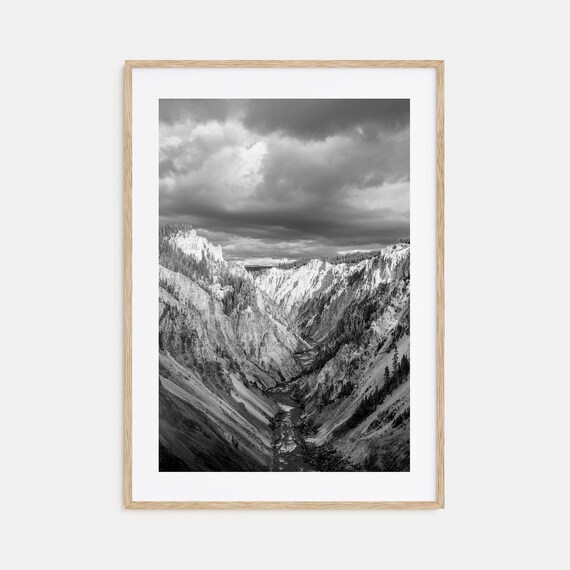 Yellowstone Grand Canyon Dramatic Storm Clouds Fine Art Photo Poster