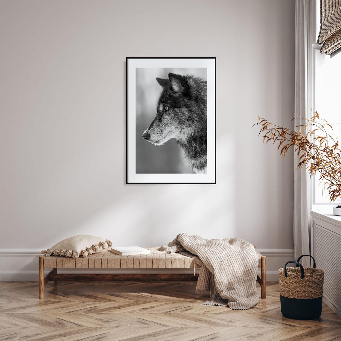 Wolf Photo Poster Print No 1 Wolf Black And White Wall Art Wolf Wall Photography Wolf Travel Wolf Map Poster - Image 2