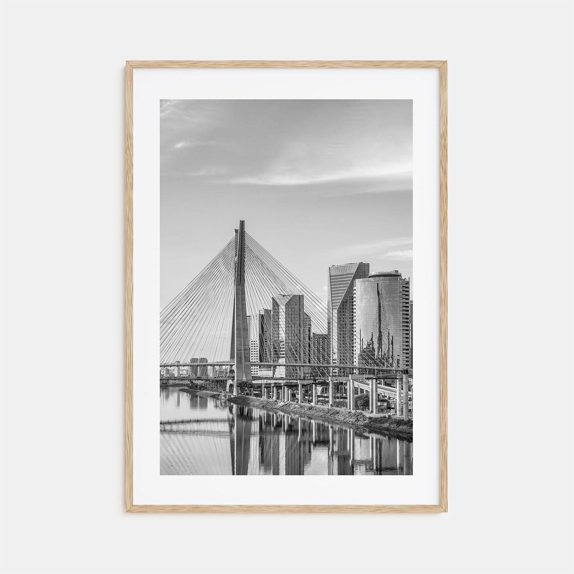 Sao Paulo Travel Poster, Black And White Photography