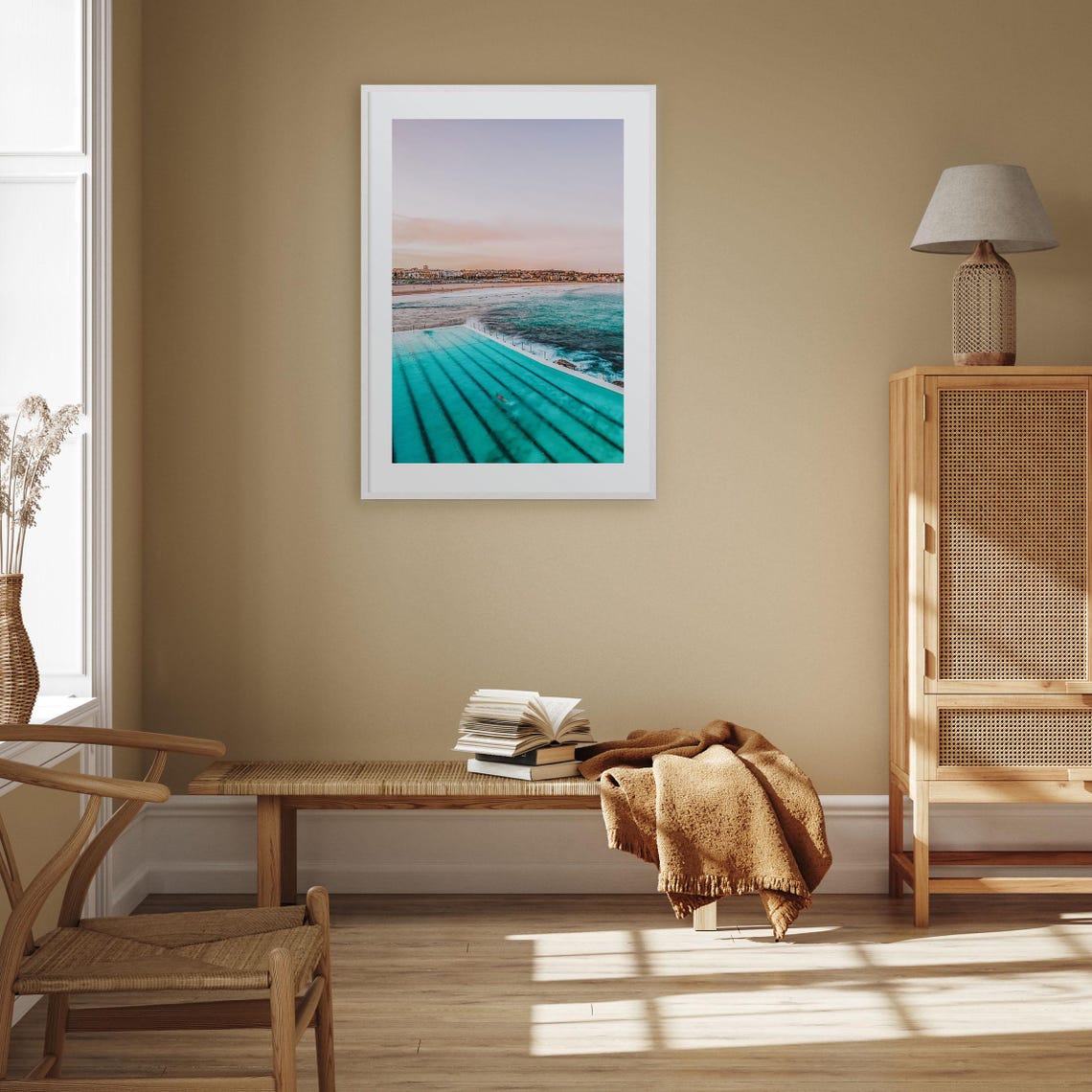 Bondi Beach Icebergs Sydney Beach Ocean Pool Sunset Scene Poster - Image 2