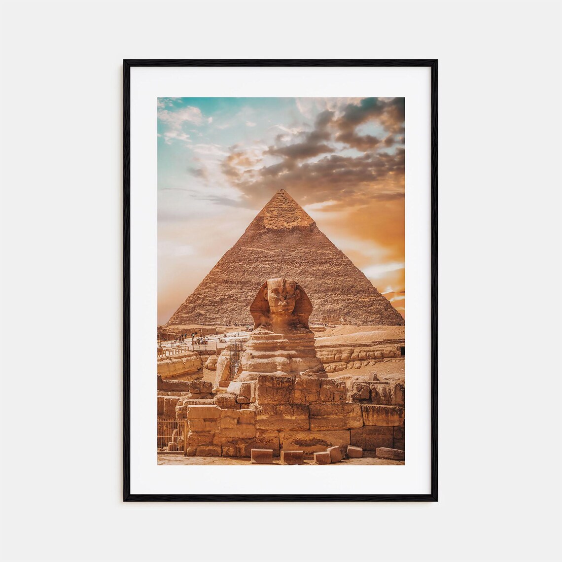 Egypt Travel Poster, Colorful City Map Print