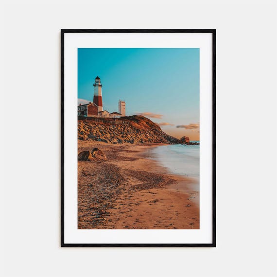 Montauk Travel Poster, Colorful Street Map Art