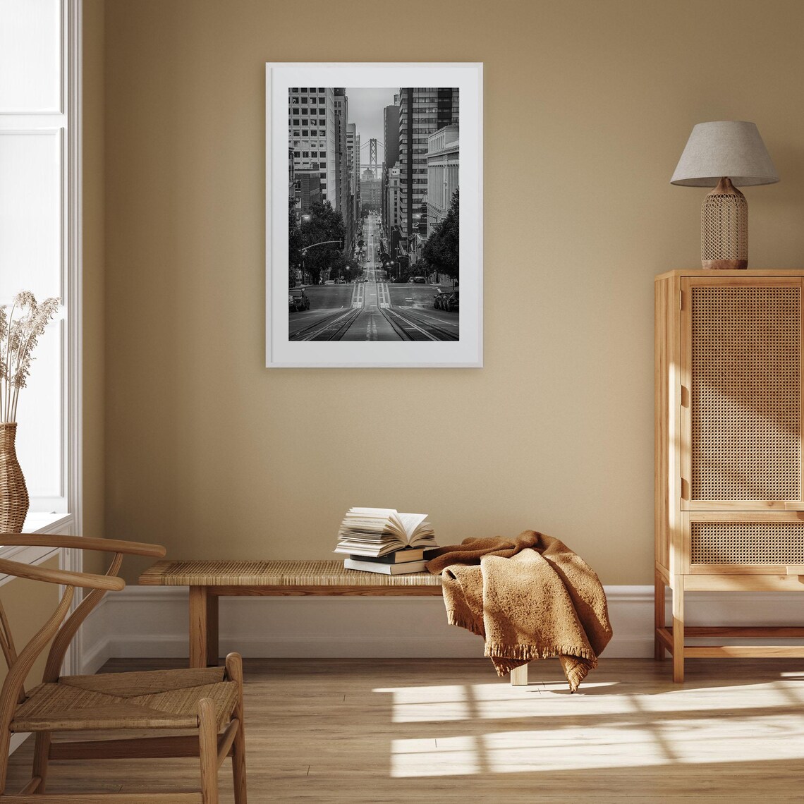 San Francisco California Street Cable Car Bay Bridge Photo Poster - Image 3