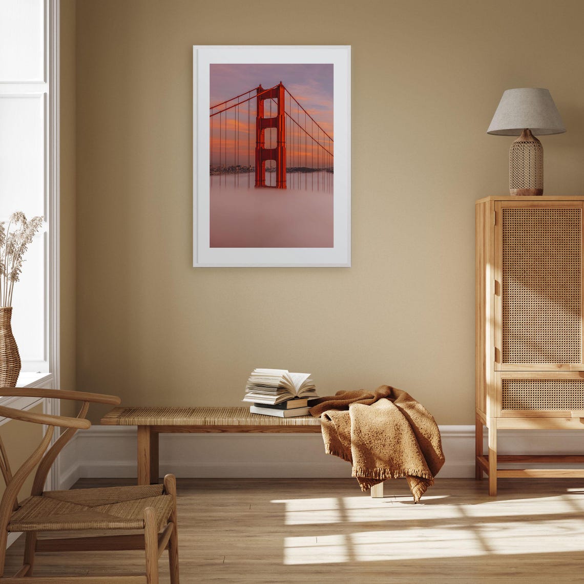 Golden Gate Bridge Above Fog at Sunset San Francisco Photo Poster - Image 2