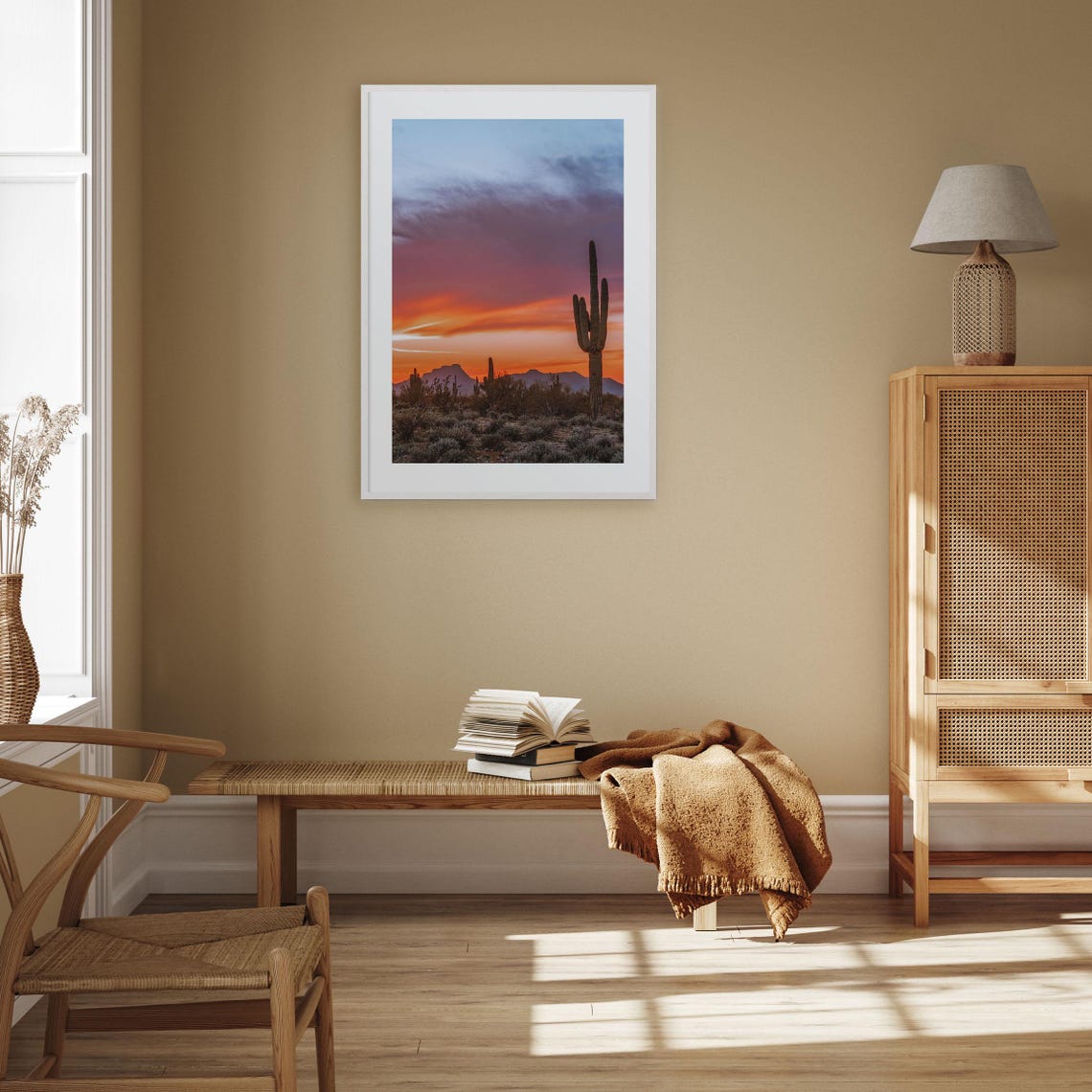 Tucson Desert Sunset Saguaro Cactus Silhouette Arizona Poster - Image 2