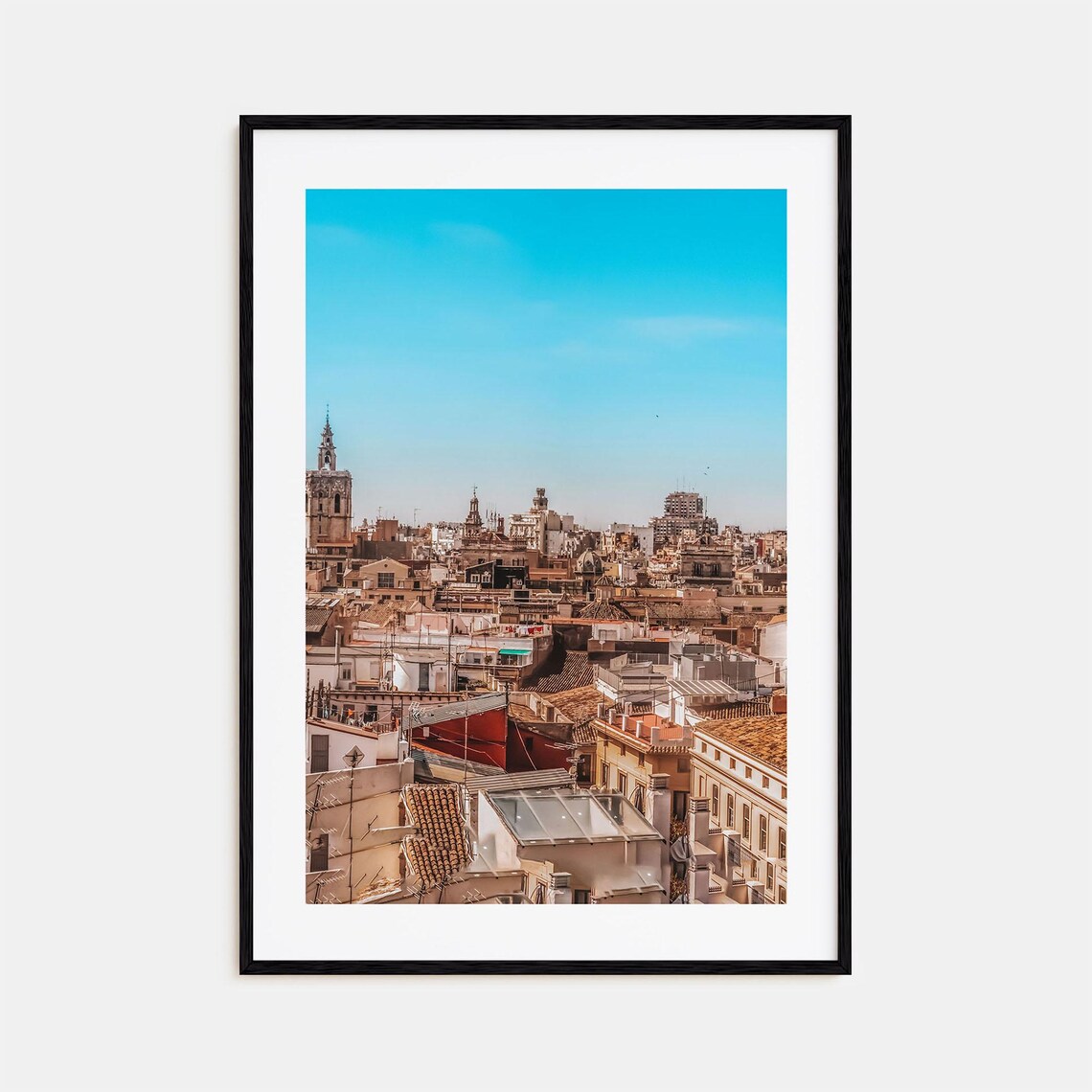 Valencia Travel Poster, Colorful City Map Print