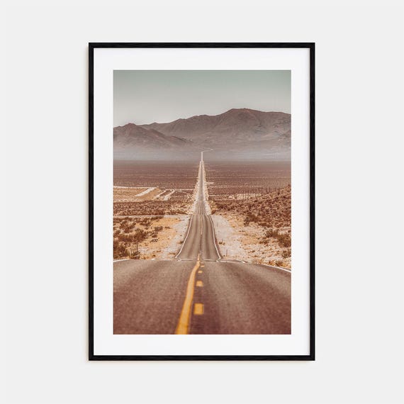 Death Valley Travel Poster, Colorful Street Map Print