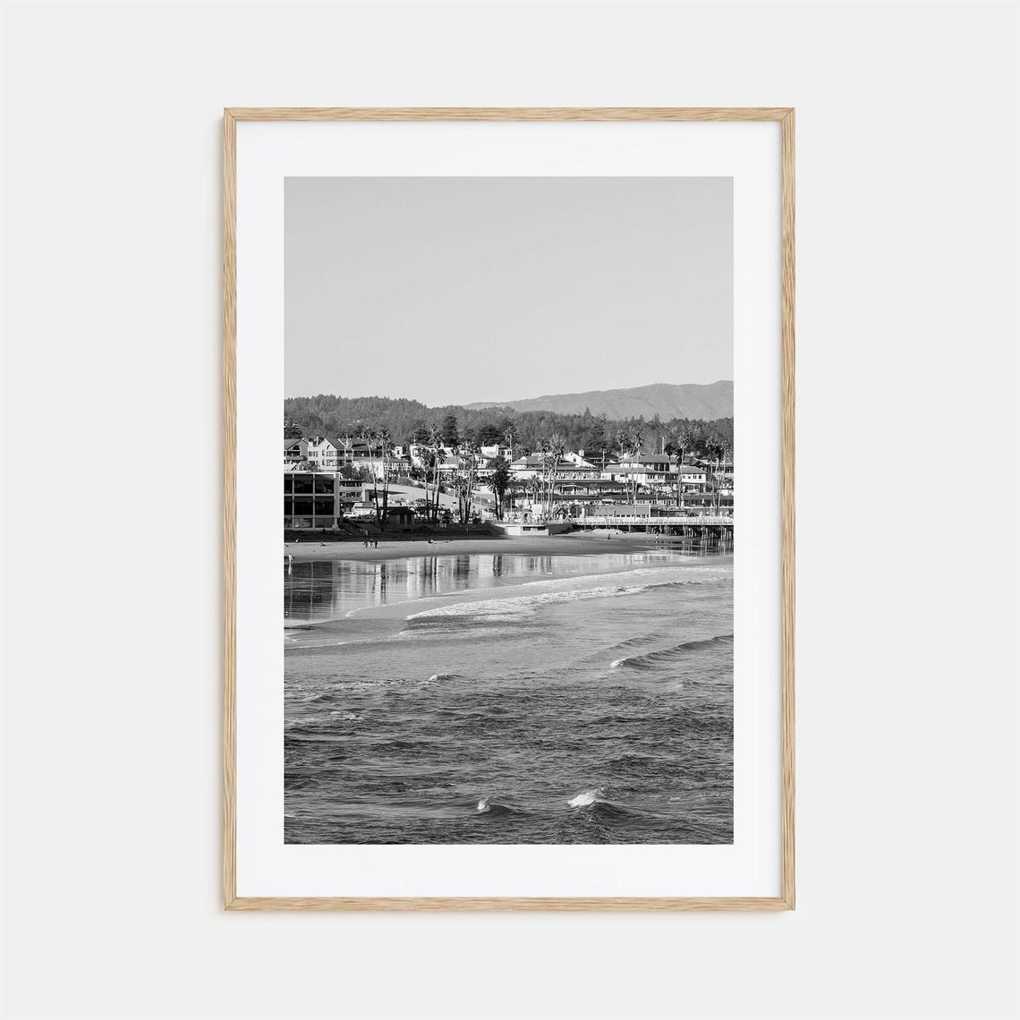Santa Cruz Photo Poster Print No 1 Santa Cruz Black And White Art Santa Cruz Wall Photography Santa Cruz Travel Map Poster
