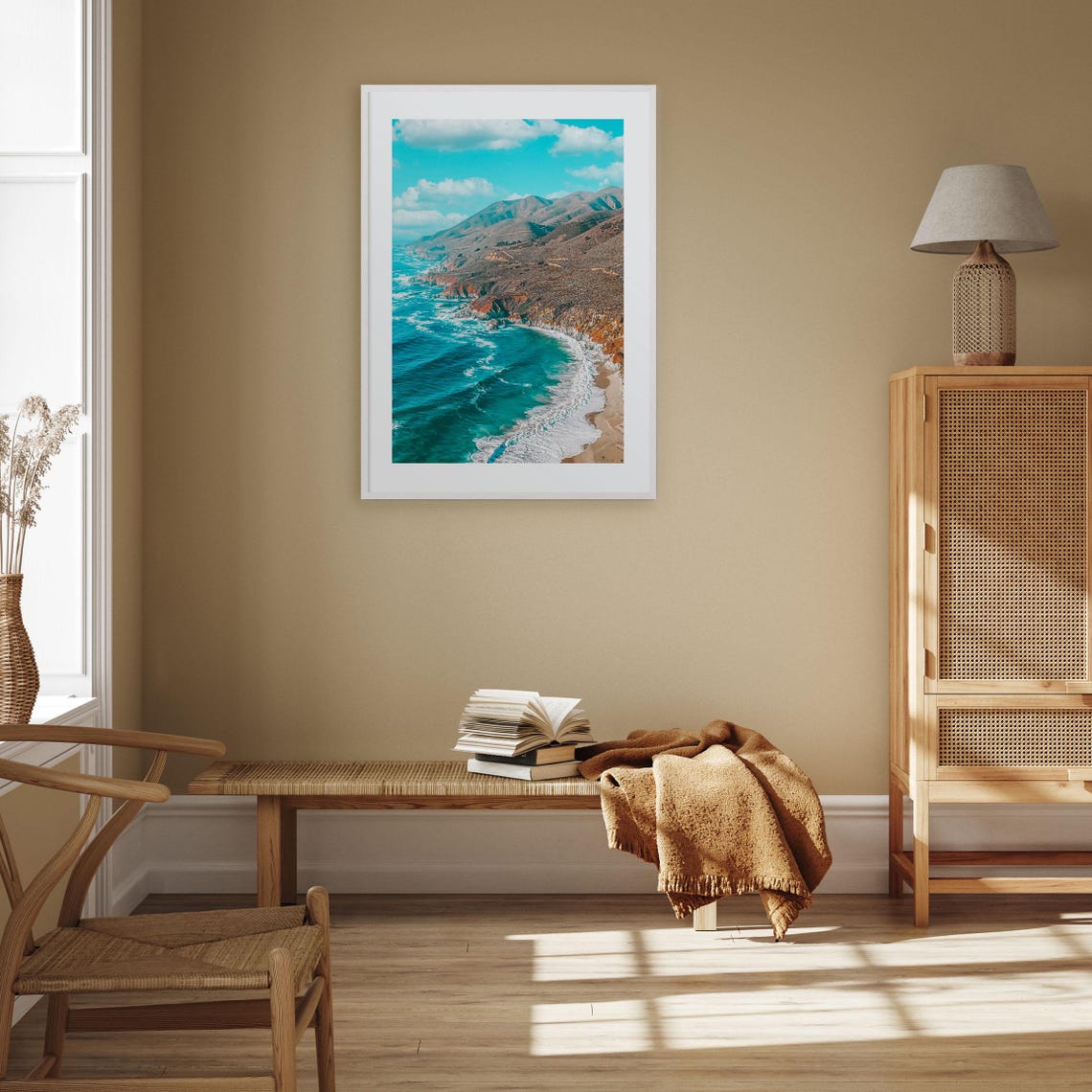 California Highway One Poster Big Sur Aerial Coastline Waves - Image 3