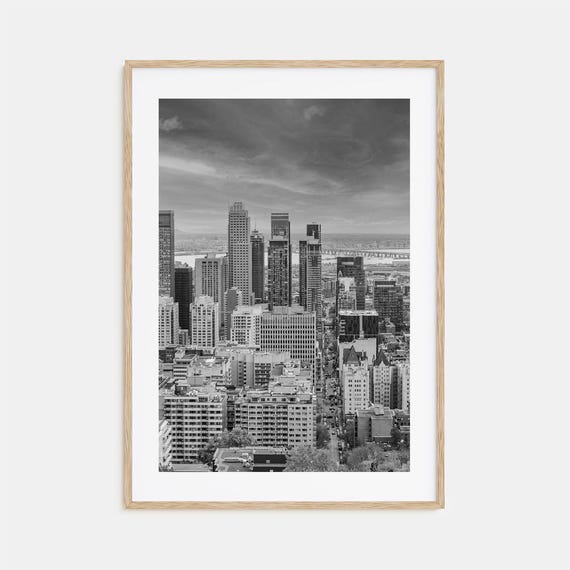 Montreal Black And White Travel Poster Print