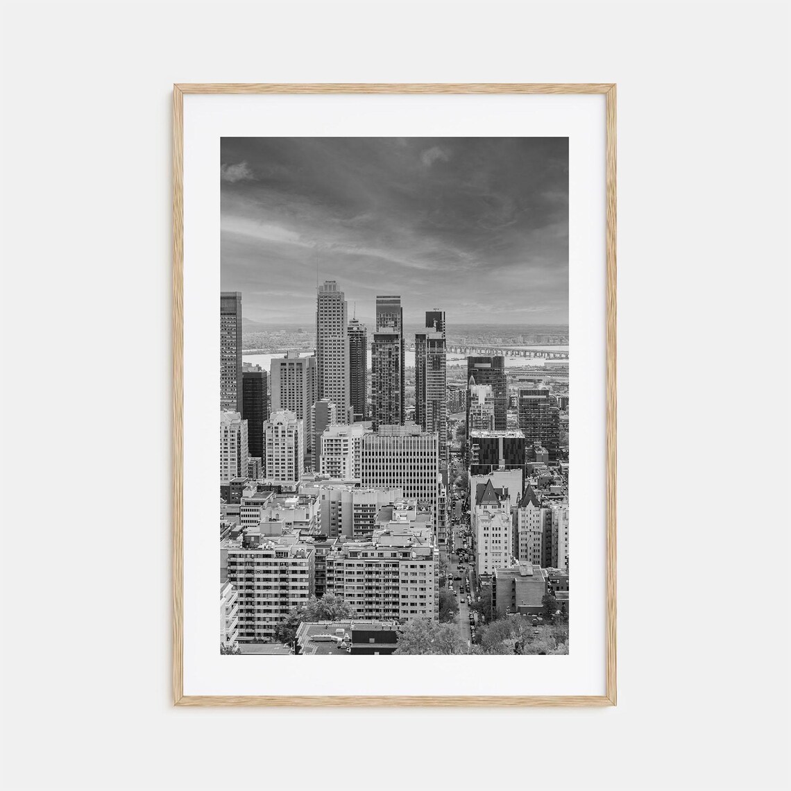 Montreal Black And White Travel Poster Print
