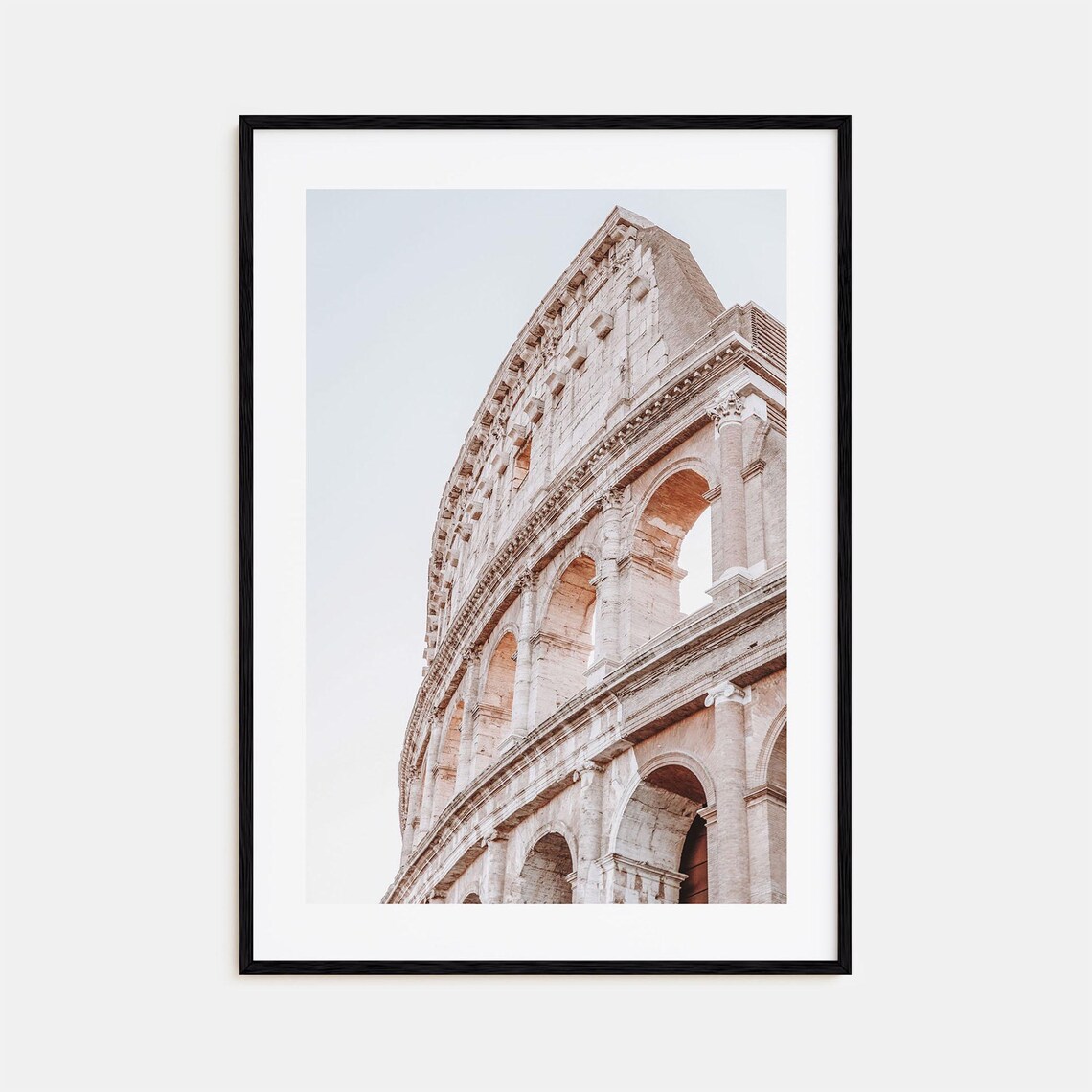 Rome Colosseum Colorful Photo Poster Ancient Arches Minimalist Detail