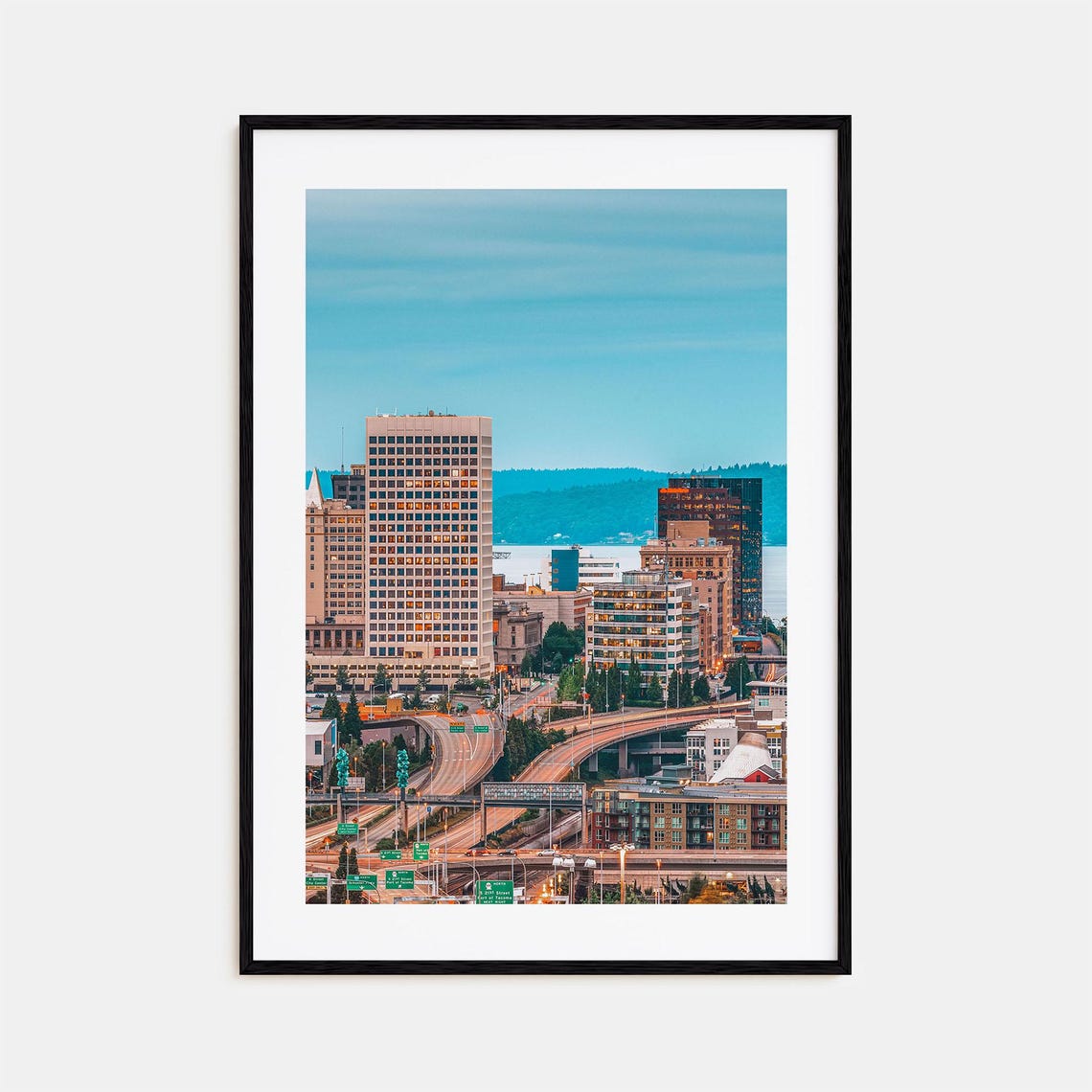 Tacoma Colorful Poster Print Tacoma Photo Wall Art Tacoma Wall Decor Tacoma Travel Print Tacoma Street Map Poster City Map