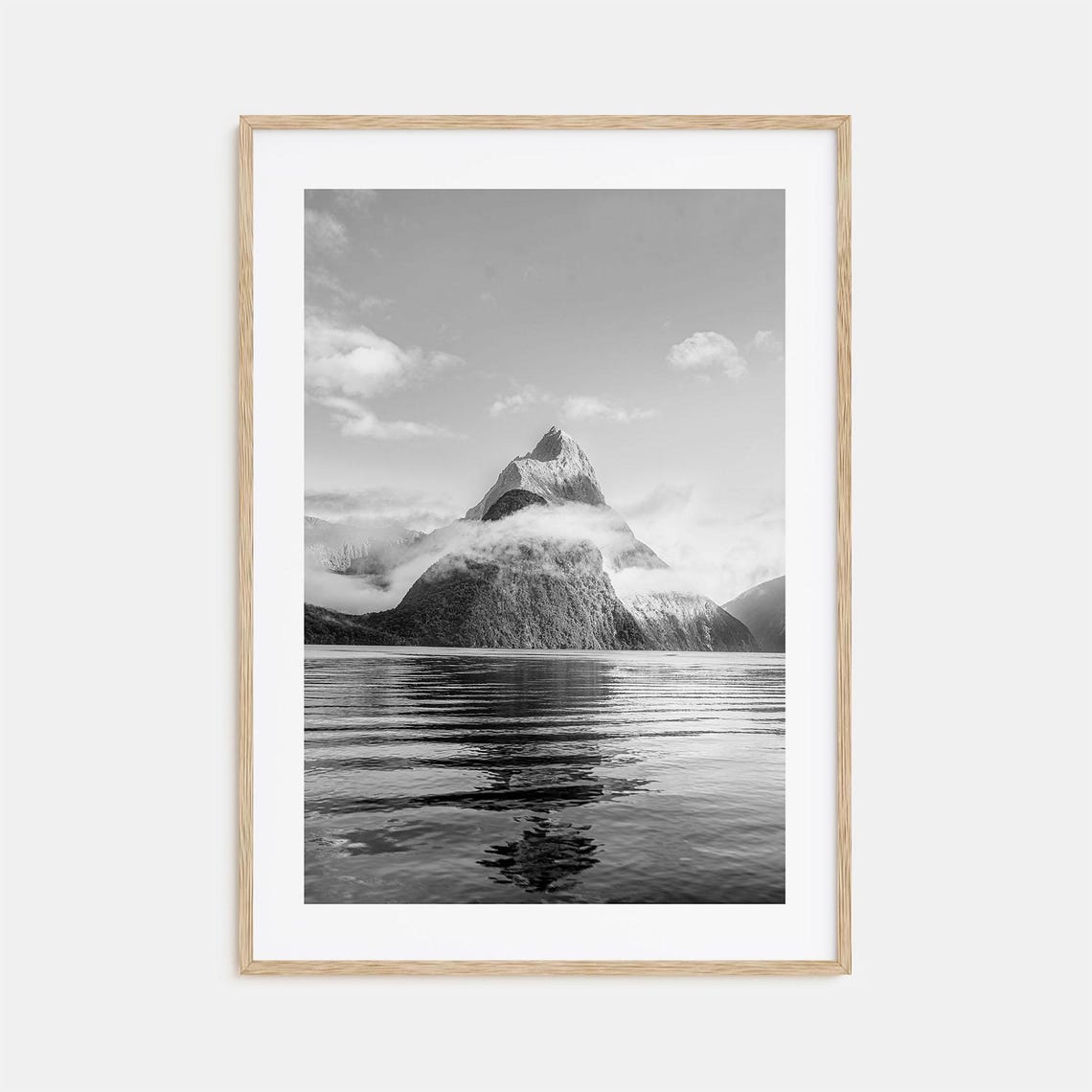Milford Sound Photo Poster Print Milford Sound Black And White Wall Art Milford Sound Wall Photography Travel Map Poster