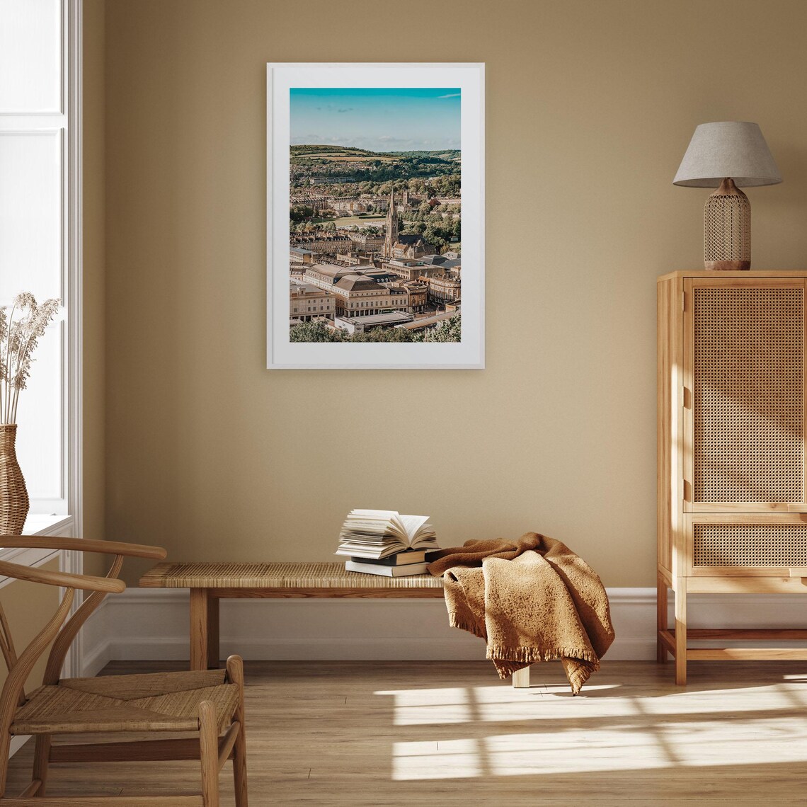 Bath England Historic Stone City In Rolling Green Hills Photo Poster - Image 3