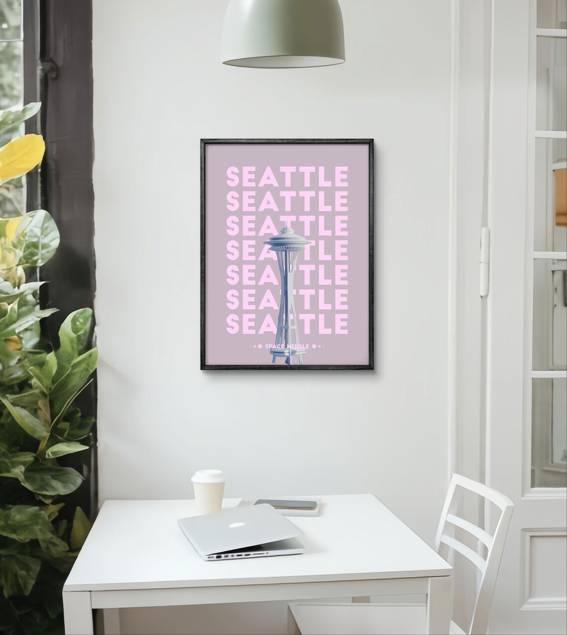 Seattle Space Needle Modern Art Print, Office Decor - Image 3