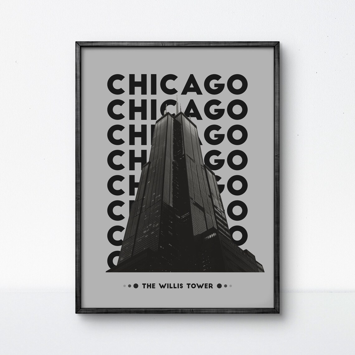 Chicago Willis Tower Poster, Modern Urban Decor - Image 2