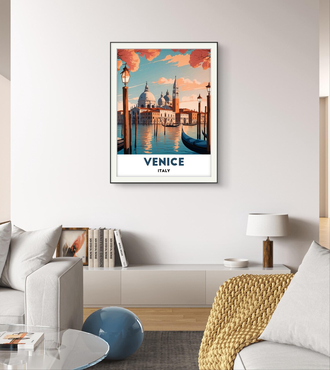 Venice Italy Travel Poster, Romantic Grand Canal View - Image 3