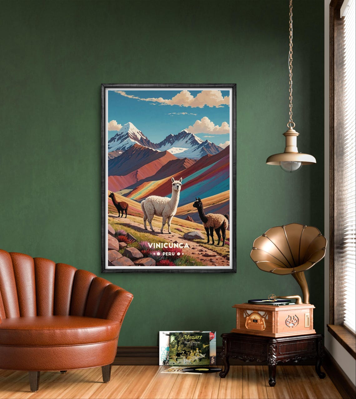 Vinicunca Peru Vintage Poster Rainbow Mountain Art Scenic Andes Landscape Decor - Image 3