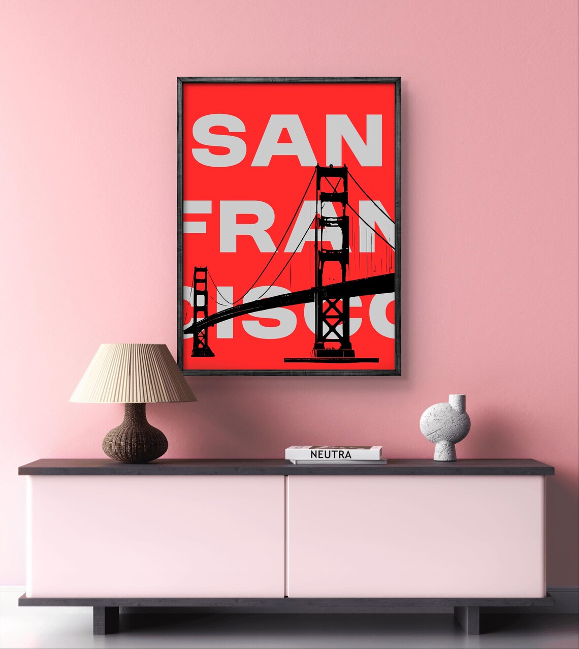 San Francisco Golden Gate Bridge, Modern Bold Poster - Image 3
