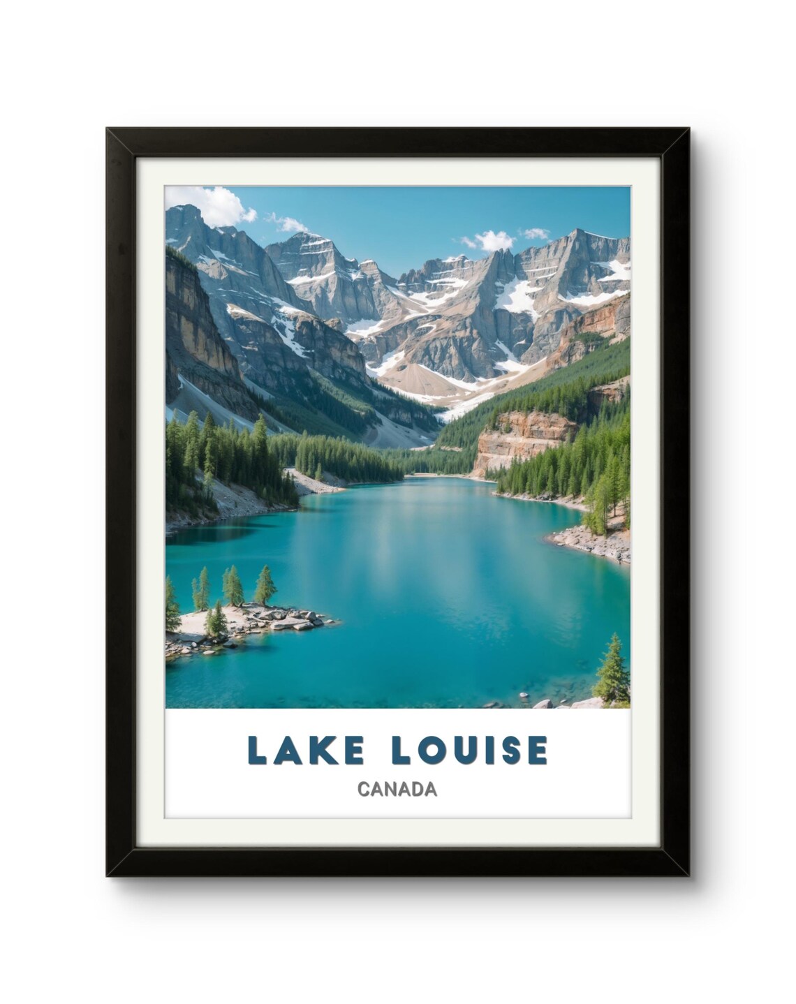 Lake Louise Turquoise Lake And Rocky Peaks Canada Travel Poster - Image 3