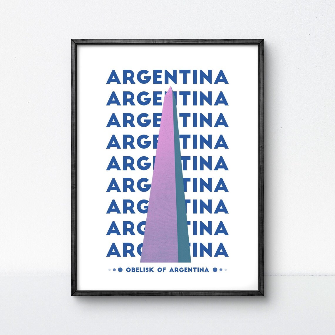 Argentina Obelisk, Minimalist Buenos Aires Travel Poster - Image 2