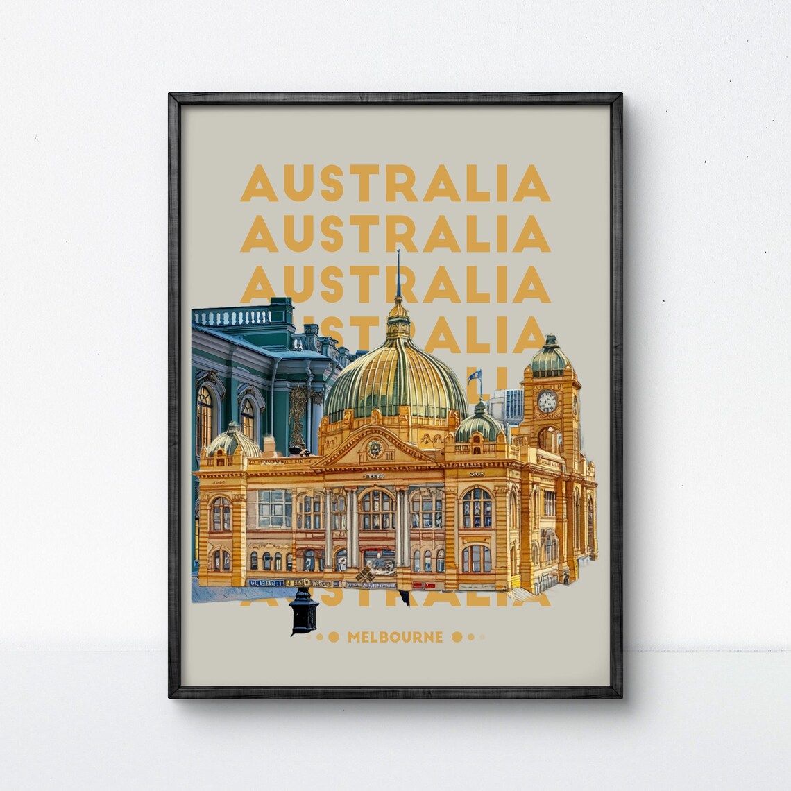 Melbourne Travel Print, Flinders Street Station - Image 2