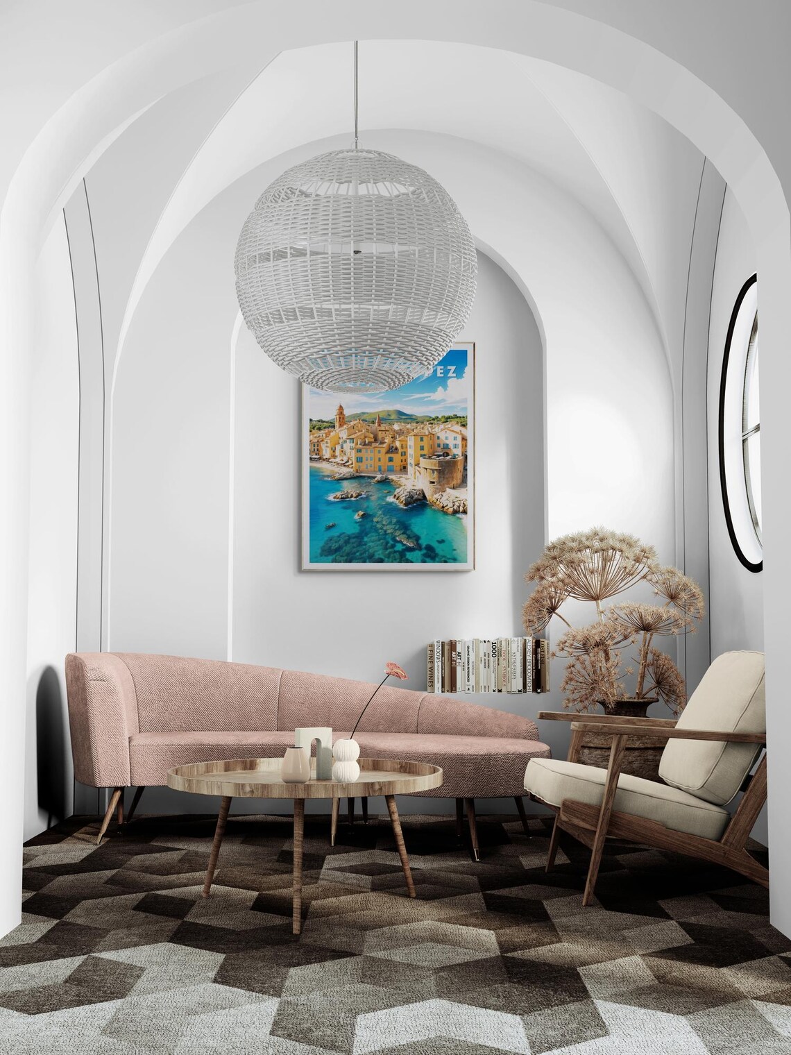 Saint Tropez Turquoise Coast Rocks Harbor France Travel Poster - Image 2