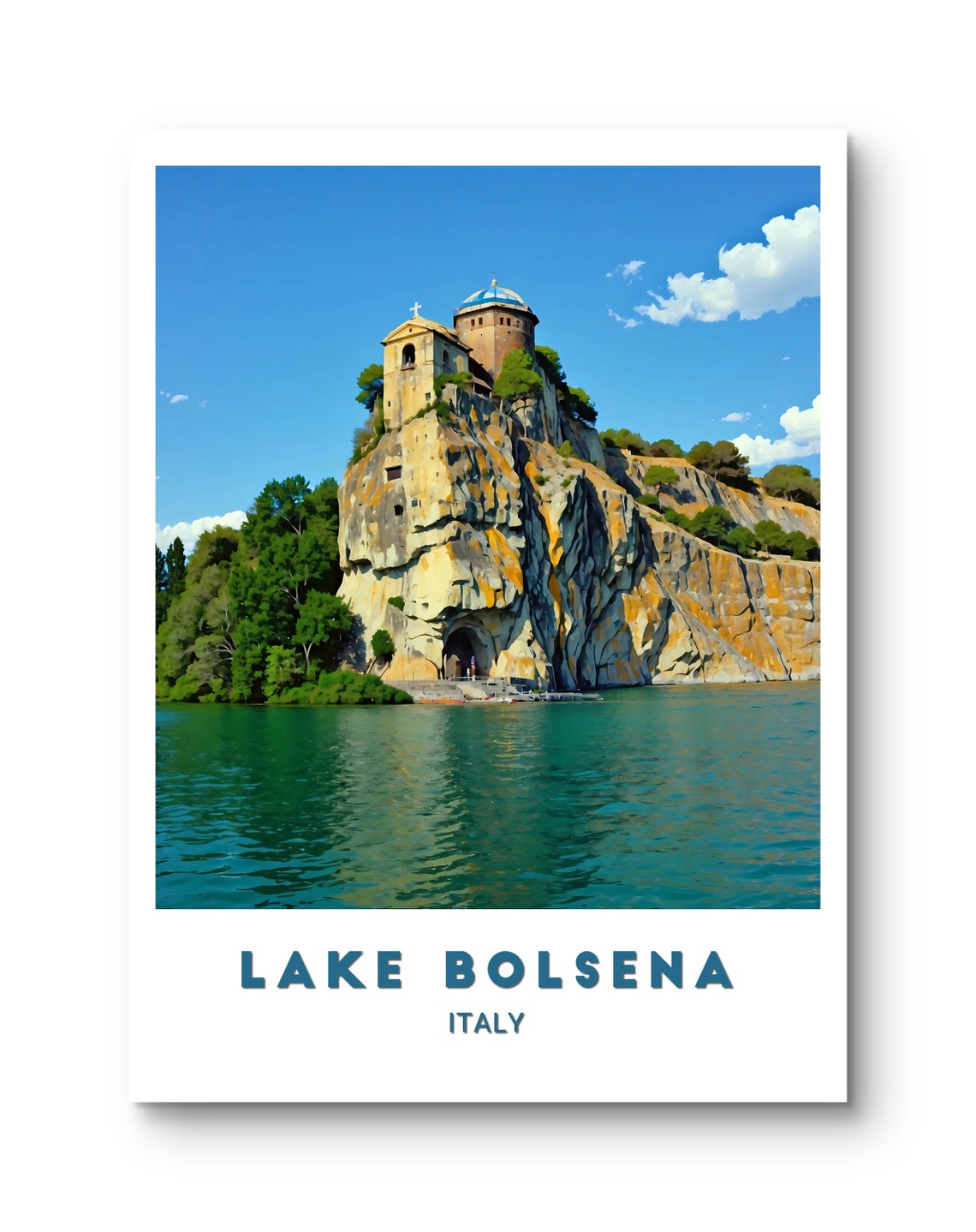 Lake Bolsena Poster Enchanting View Of Rocca Monaldeschi Fortress On Lake Bolsena Italy Perfect Wall Art For Home And Travel Lovers - Image 2