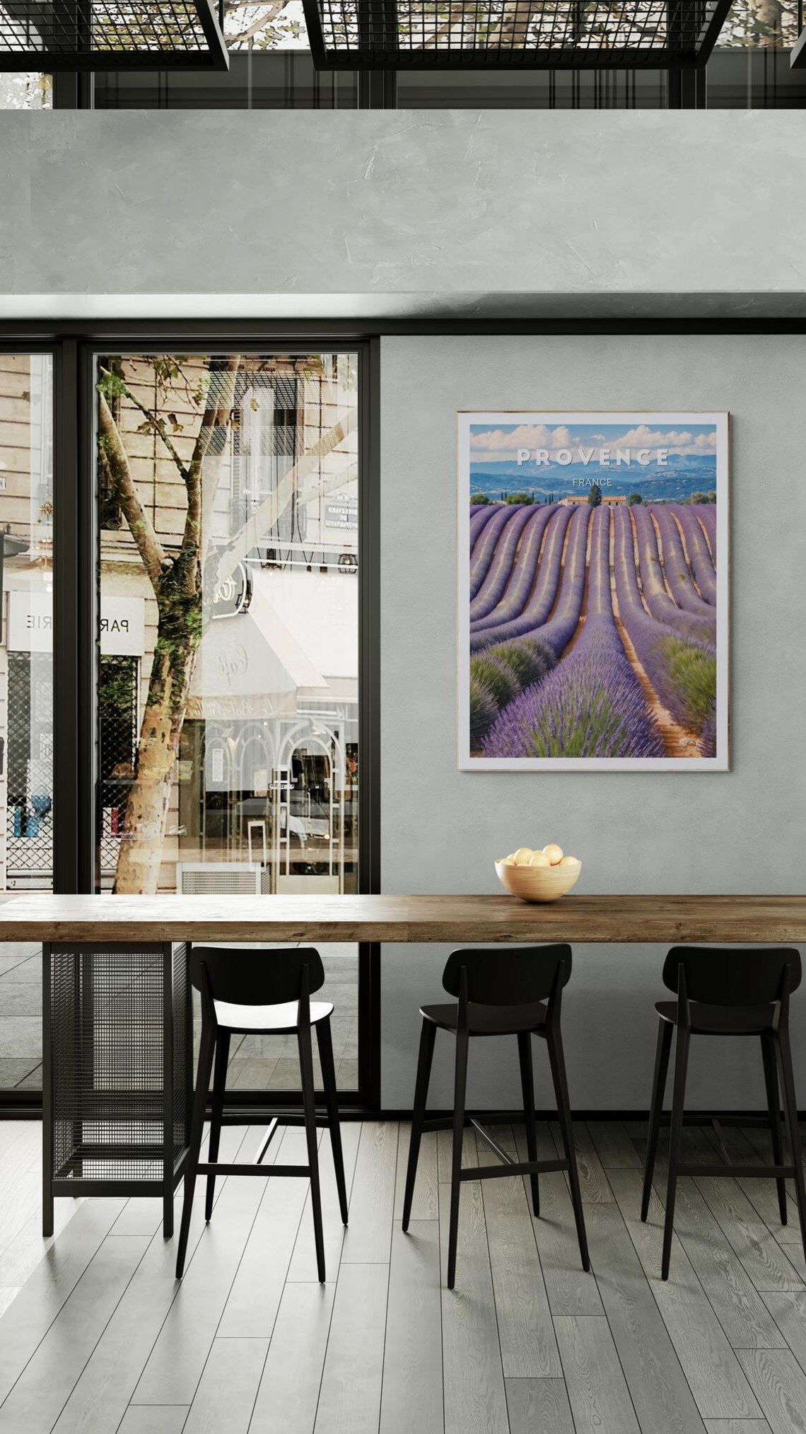 Provence Lavender Field Rows Summer Farm France Travel Poster