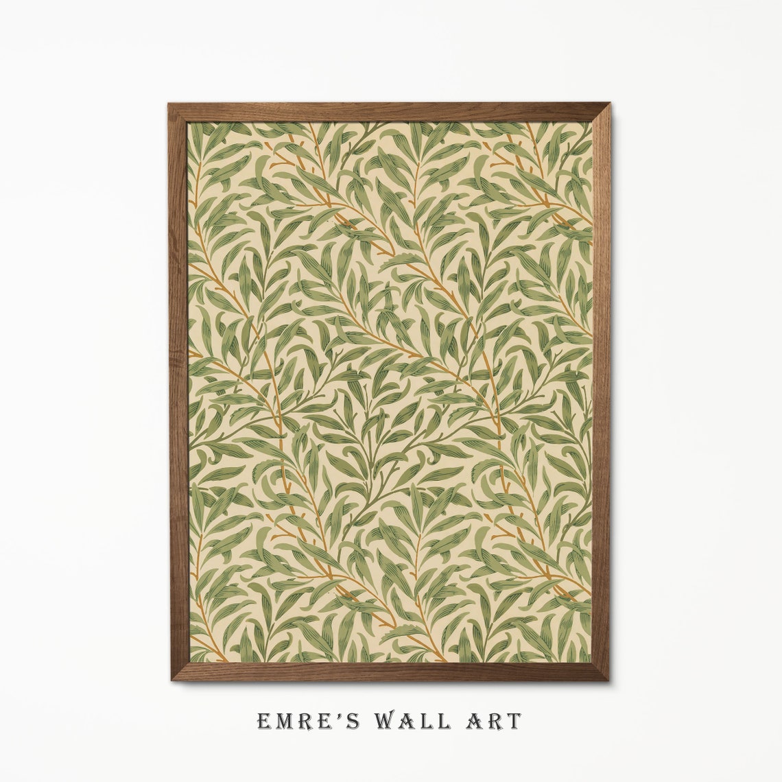 William Morris Style Willow Bough Botanical Textile Pattern Art Poster - Image 2