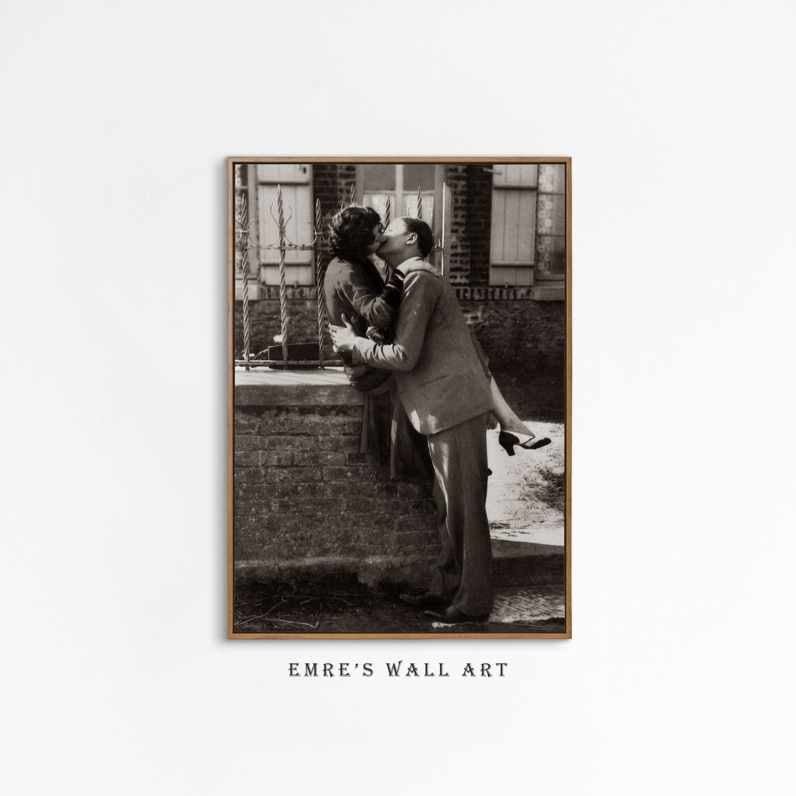 Vintage Kissing Couple Art Print, Antique Love - Image 2
