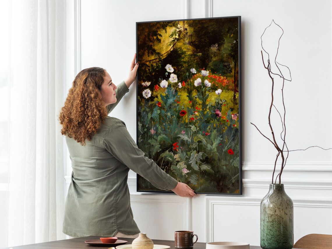 Wildflower Landscape Vintage Scenery Art Print - Image 2