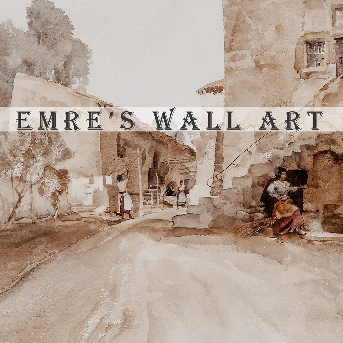 Vintage Country Painting, Antique European Wall Art Print - Image 2