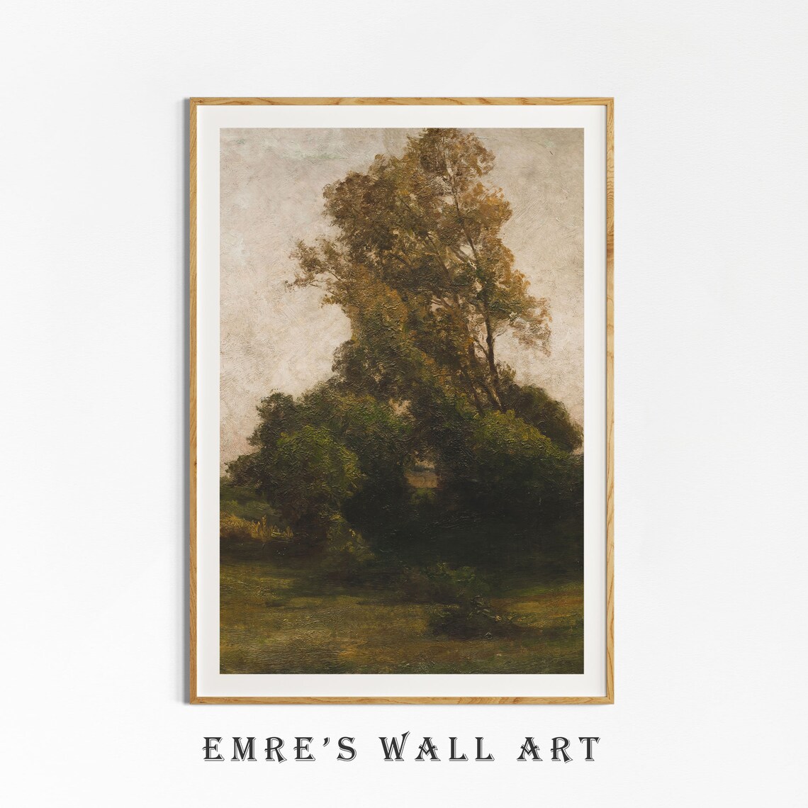 Moody Country Landscape Painting, Vintage Art Print - Image 4
