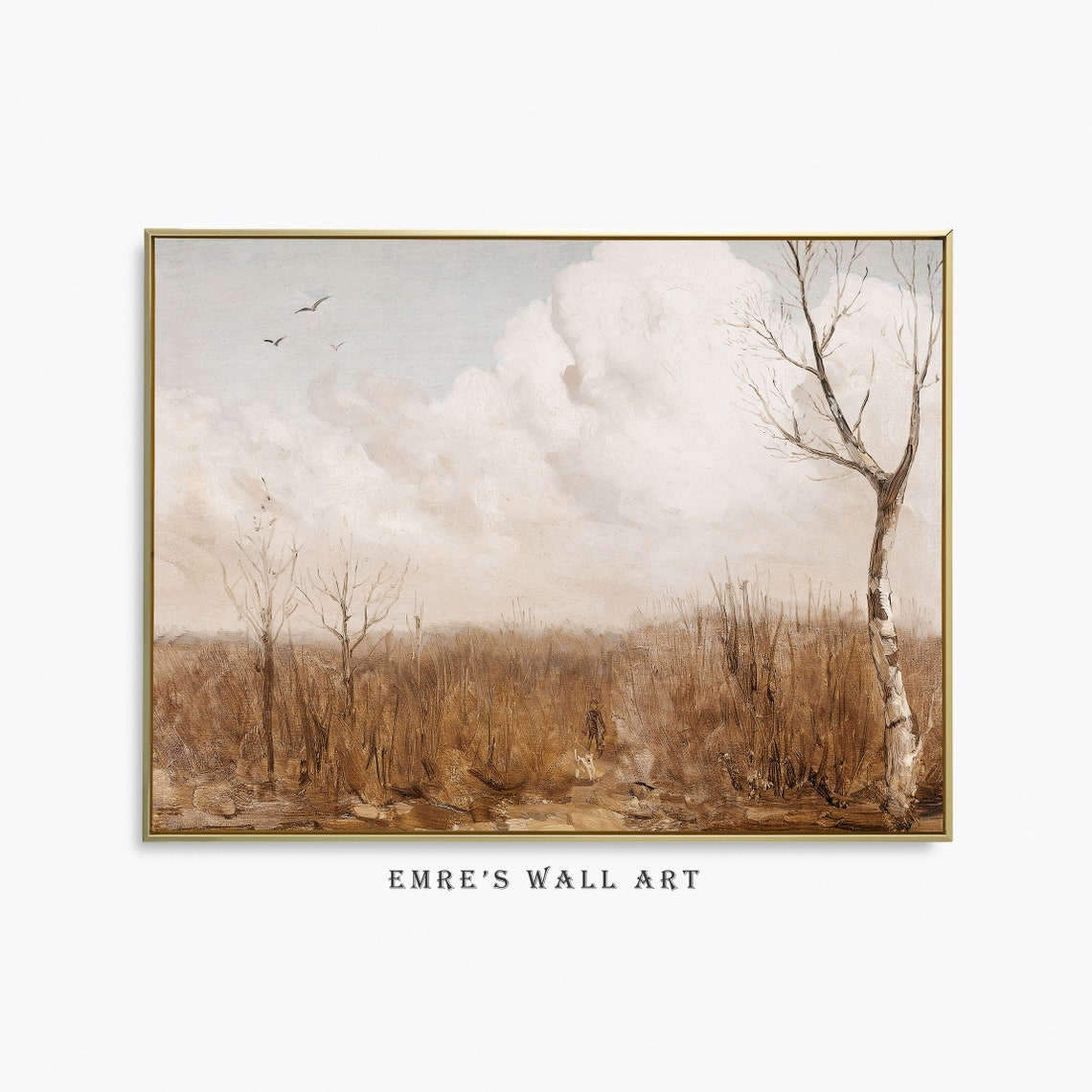 Vintage Landscape Oil Painting Vintage Autumn Painting Vintage Farmhouse Wall Art Print Autumn Art Print Vintage Art Decor