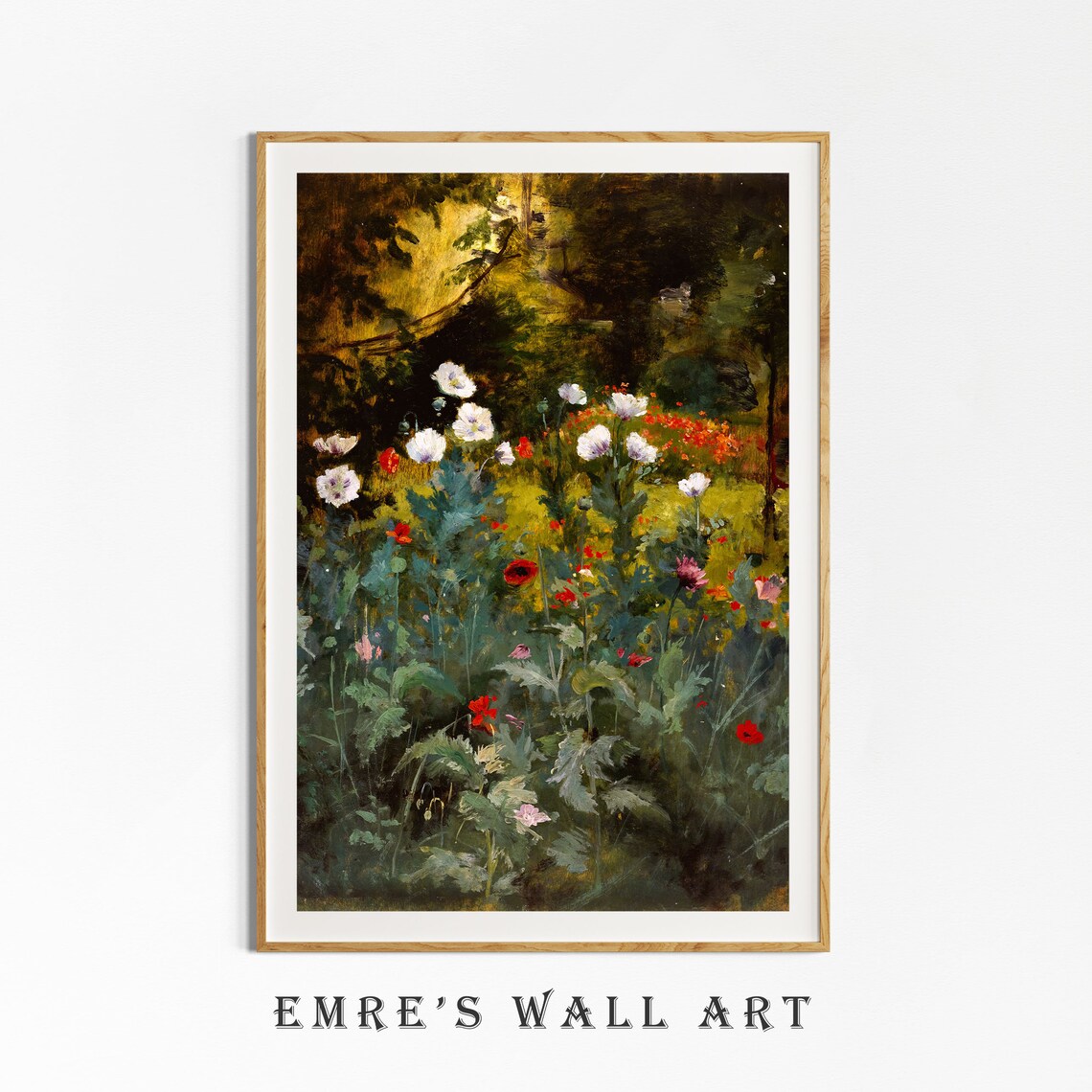 Wildflower Landscape Vintage Scenery Art Print - Image 4