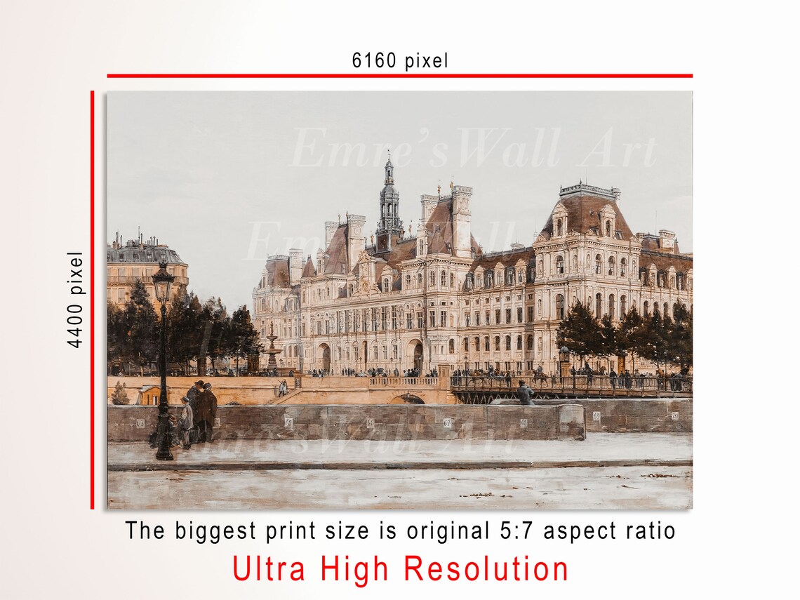 Vintage Paris Street Architecture Scene, Travel Poster - Image 3