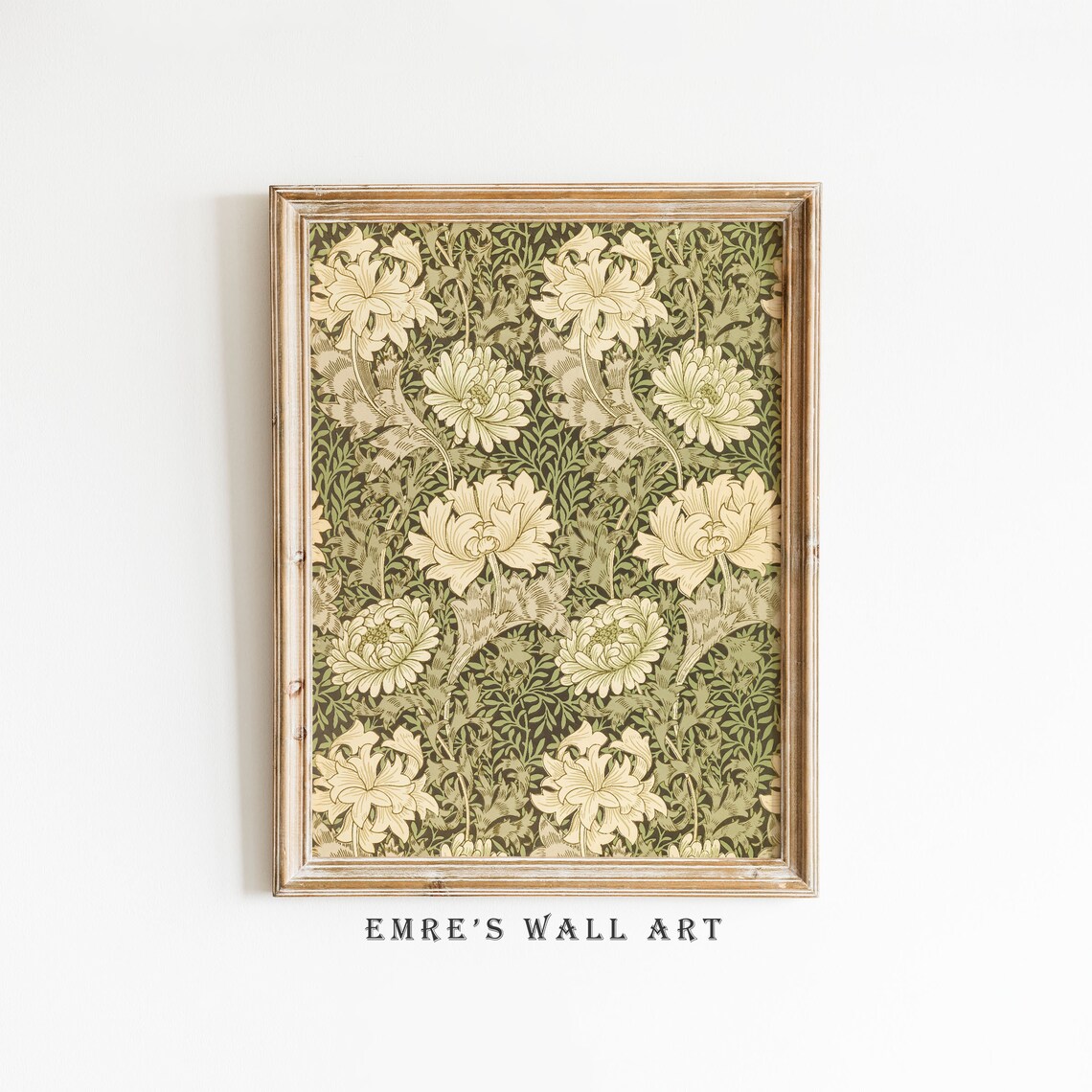Vintage Floral Pattern Art Print, Botanical
