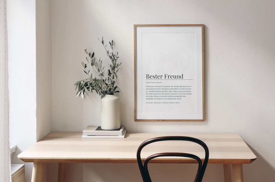 Thank You Best Friend Definition Gift Poster - Image 2