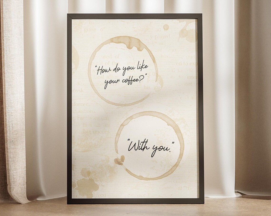 How Do You Like Your Coffee? Café Quote Poster