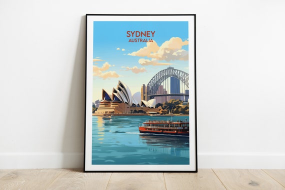 Sydney Travel Poster, Australia Custom Personalised