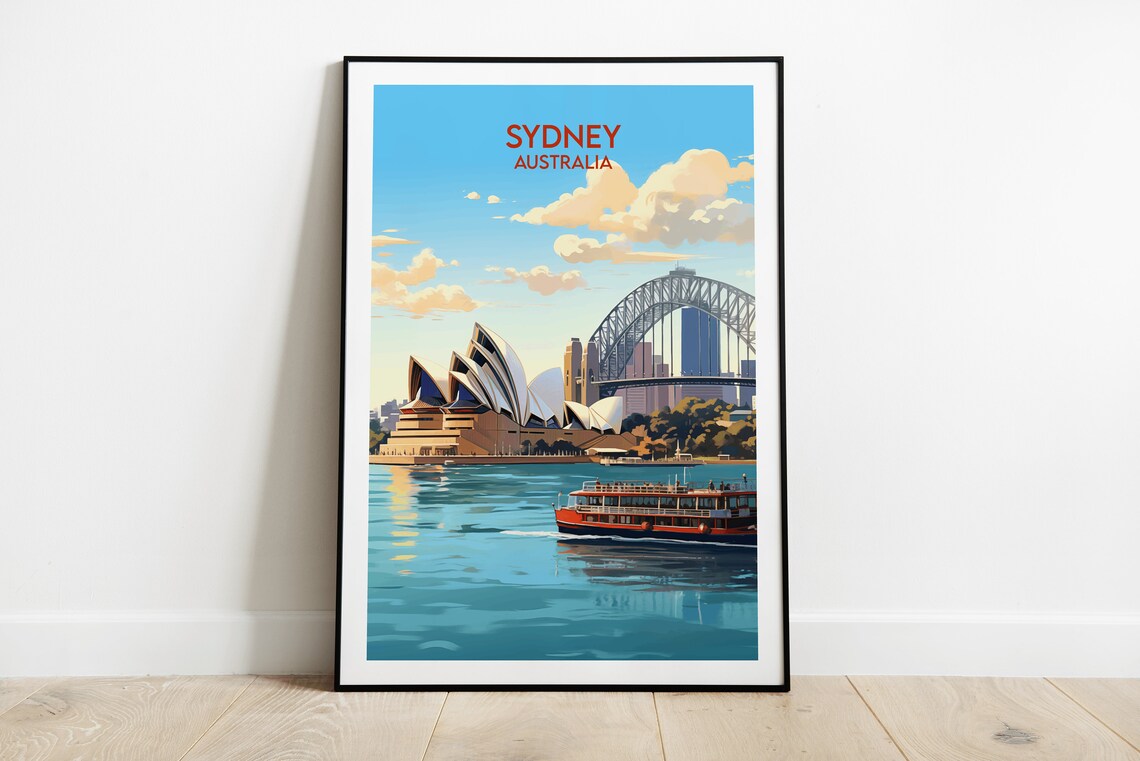 Sydney Travel Poster, Australia Custom Personalised