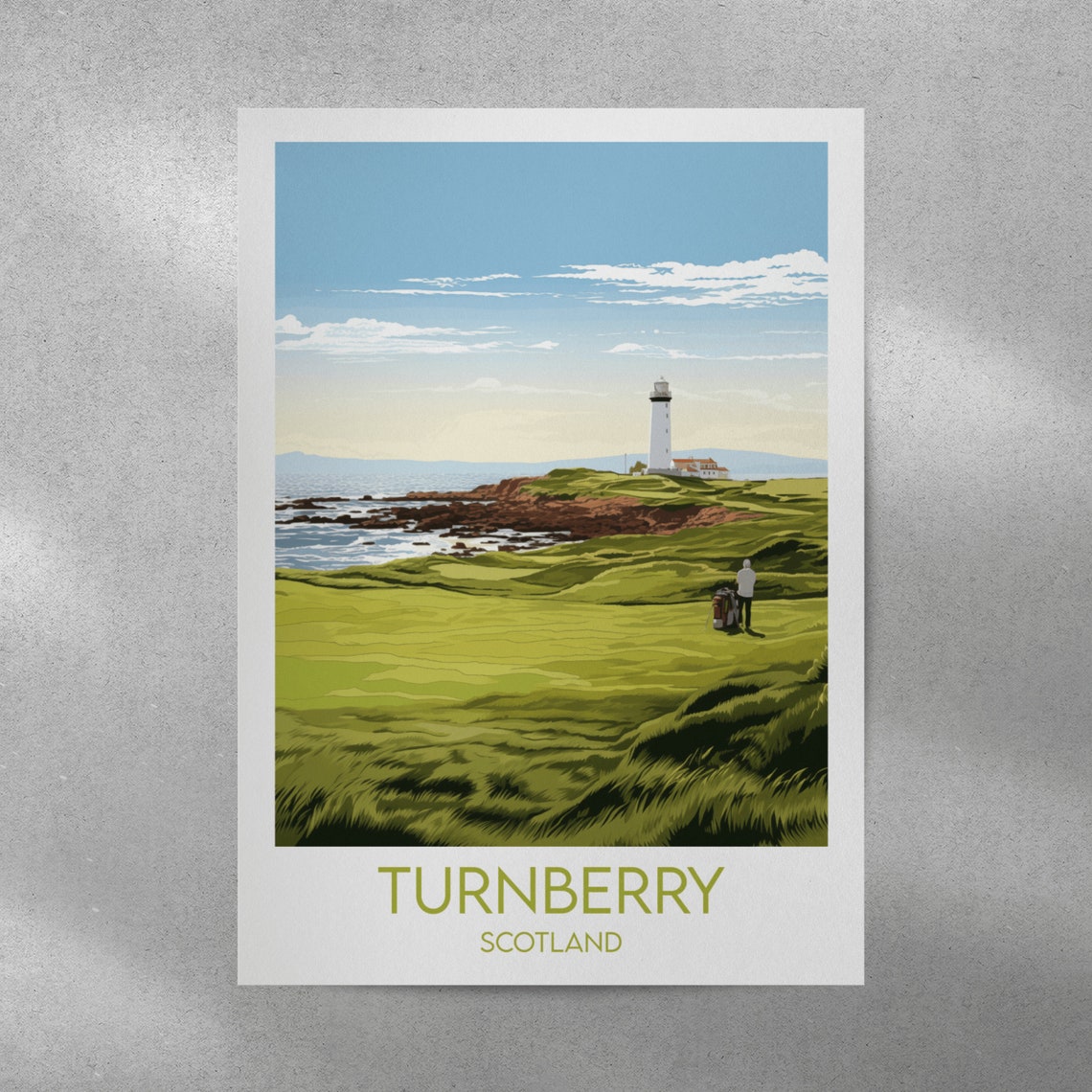 Turnberry Scotland Golf Course Lighthouse Vintage Travel Poster - Image 4