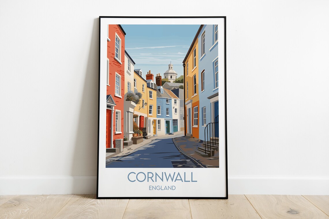 Cornwall Travel Poster, England UK Custom Personalised