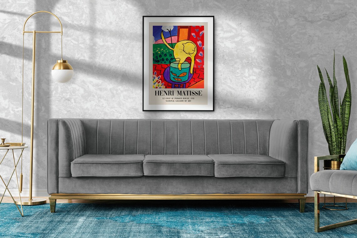 Matisse Cat With Red Fish Vintage Art Print - Image 4