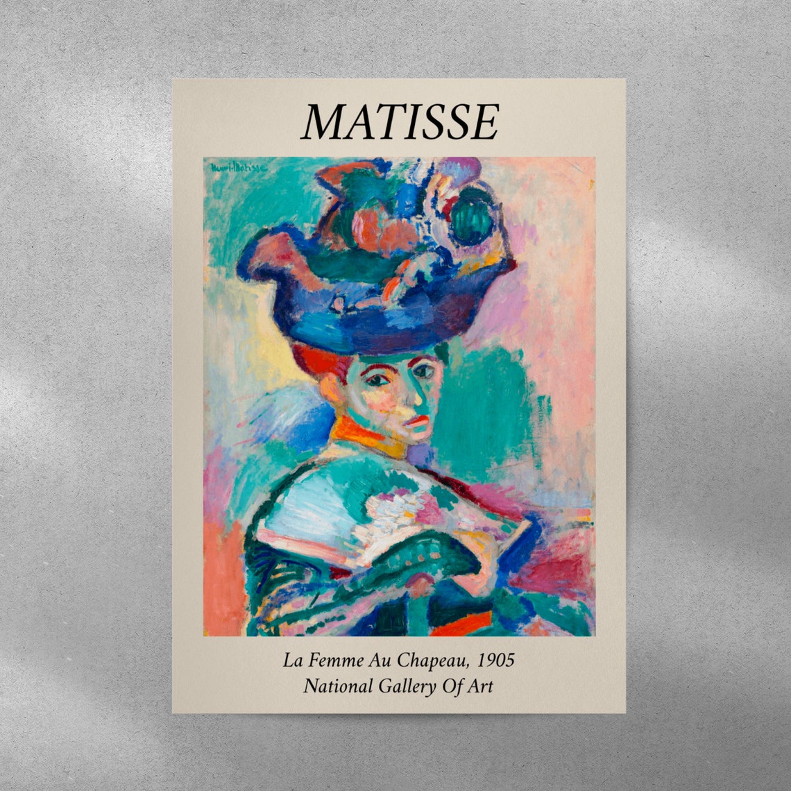 Henri Matisse La Femme Au Chapeau 1905 Bordered Exhibition Poster - Image 5