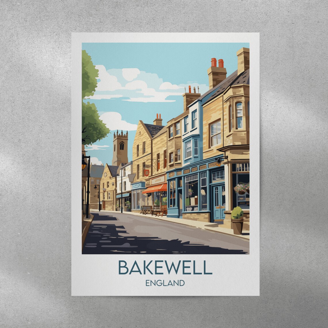 Bakewell Travel Print, England UK Poster - Image 3