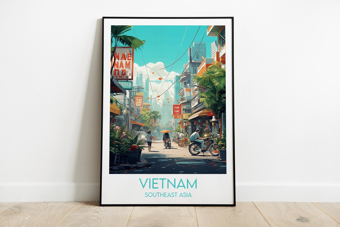Vietnam Travel Print, Southeast Asia Travel Poster